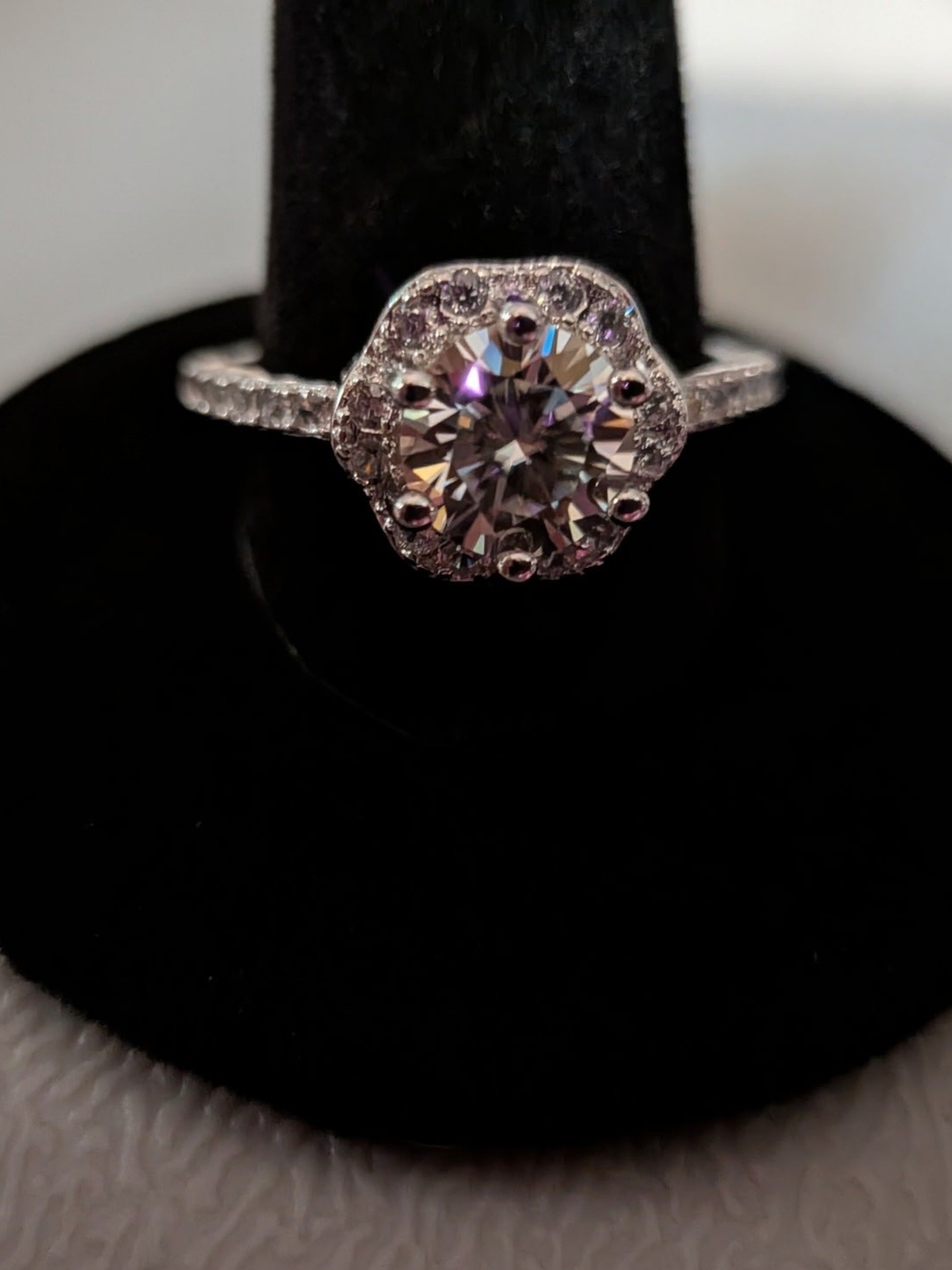 Moissanite Sterling Silver Ring